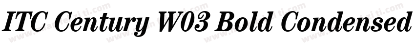 ITC Century W03 Bold Condensed字体转换